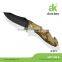 Pocket Knife with black coated Blade& camouflage coating on aluminum handle