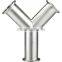 3A Stamdard Stainless Steel Sanitary Clamped Y Tee