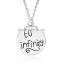 Latest design fashion hot selling to infinity & beyond engraved disc letter custom pendant necklace