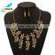 Gold plated zinc alloy leaf necklace set indian bridal jewelry sets jodha akbar vintage jewelry set