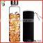 new arrival cheap price portable glass water bottle with neoprene sleeve
