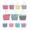 Nautical Rope Handle Tote stripe/chevron cotton beach bag