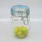 900ml Clear Glass Candy Cookie Jar with Glass Lid and Silicon Ring