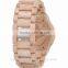 Wooden watch Maple case even strap Japan movement with calendar