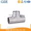 DN65 Stainless steel Tee for oil and gas