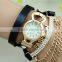 cheap prices top fashion elegance PU leather band watches for girls cheap watch