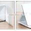 PU leather handmade foldable beauty folding compact cosmetic mirror for girls in chrome finish