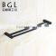 Square Design Zinc Alloy Accessories for Bathroom Wall Mounted Black Double Towel Bars