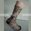 Haining GS custom US Dollars designs black toe and heel heat transfer printing polyester men sublimatiom socks
