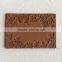 Newly embossed logo real leather label for jacket