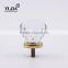 1 2/7 inch clear flower cabinet door crystal pull