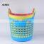 Basket57 Clothes Plastic Round Colourful Soft Maket Shopping Storage Basket