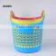 Basket57 Clothes Plastic Round Colourful Soft Maket Shopping Storage Basket