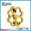 Gold flower shape fashion metal handbag lock