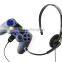 Drop-shipping 3.5mm Plug Monaural Chat Headset With Tangle-free Flat Cable For PS4 Controller