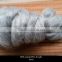28mic Natural Grey Blended Wool Top Roving Fiber 85% Uruguay wool/15% Acrylic Spinning Felting Weaving