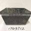 China Green Garden Deco Big Size Square Black Succulent Pot