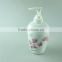 Deco floral ceramic lotion bottle, lotion dispenser with PVC gift box promotional package