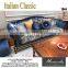 YB69 italian style luxury carved living room furniture classic soild wood sofa