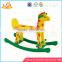 Wholesale fashionable kids wooden rocking horse popular toddler wooden rocking horse W16D025