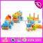 2015 Pull Shape Blocks Train Toy,Educational Pull Cart Wooden Blocks Train,New design wooden blocks small train pull toy W05C020