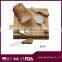 4 Pieces Set Cheese Knives with Bamboo Wood Handle Steel Stainless Cheese Slicer Cheese Cutter (Round Bamboo Handle)