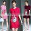 New fashion big yards peony women folding dresses
