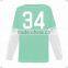 Fashion Design Ladies Baseball Jersey Two Tone Couble Sleeve Baseball Tee Custom Baseball Top Wholesale