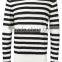 New cross knitted stirpe cashmere sweater for mans round neck pullover