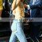 4861 Runwaylover Hot Sale Ladies Hipped Line Ripped Jeans