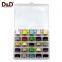 25 Color MixPolyester Threads With Metal Bobbins Spool One Transparent Plastic Box For Old Domestic Sewing Machine Tools