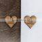 Personalised Wooden Heart Table Decorations, Rustic, Vintage Wedding Favours