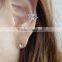 Women Silver Gold Plated Earrings Rhinestone Star Ear Clip