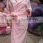 gaoyang factory cheap microfiber bath robe with hair-drying cap