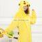 Hot sale high quality flannel funny pikachu cartoon pajamas animal jumpsuits for adult