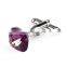 Simple Deluxe Pink Rhinestone Jewelry Unisex Shirt Cufflinks Brand