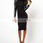 CHEFON PU silhouette long sexy dresses
