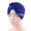 Spring Summer Style Poplin Gauze Perm Turban Hood Hat Noble Retro Indian Hat