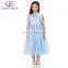 Grace Karin Cheap Sleeveless Ankle-Length Sky Blue Flower Girl Dress Patterns 2~12 Years CL008939-3