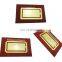 custom zinc alloy square gold plated letter bookmark
