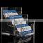 Creative Clear Tabletop Acrylic Business Name Card And Pen Display Holder With Pocket for Office Table