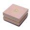 Pink painted wooden pendant piano lacquer wooden jewelry box with custom metal logo sticker