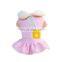 Cute Pet dog Cat pink Kindergarten suspenders apparel fleece Clothes Hoodie