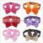 Cute wool woven bow pet collar dog leash