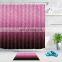 i@home Red digital printing polyester waterproof bathroom glitter shower curtain