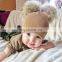Baby Crochet Hats with Plush Fur Balls Toddler boys girls Knitted Beanie Pom Poms 6M-5T