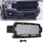 Front Mesh Grill Upper Grille ABS With Three Amber LED Fit for Ford F150 2018-2019