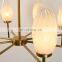 Home decoration modern professional lighting lava lamp iceberg glass bronze chandelier