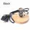 Tonghua Vintage Round Wood Base Reading Table Light E27 Aluminum Lamp Holder Indoor Home Decor Desk Lamp