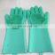 Customized Kitchen Cleaning Silicone Gloves Magic Brush Scrubber Rubber Gloves Dishwashing Gloves